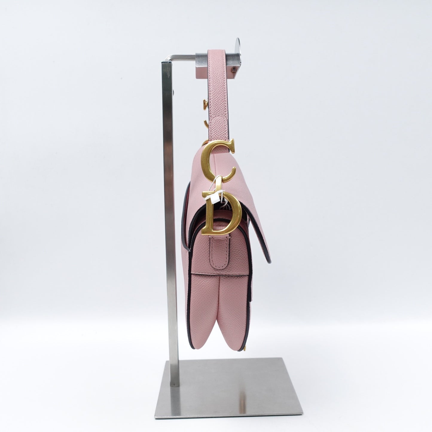 Pre-owned Dior Saddle Mini Pink Calfskin Shoulder Bag