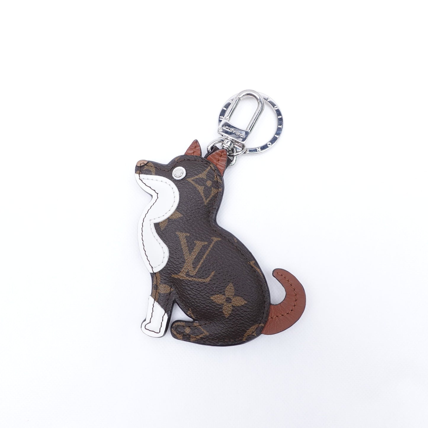 Pre-owned Louis Vuitton Monogram Dog Coated Canvas Bag Charm
