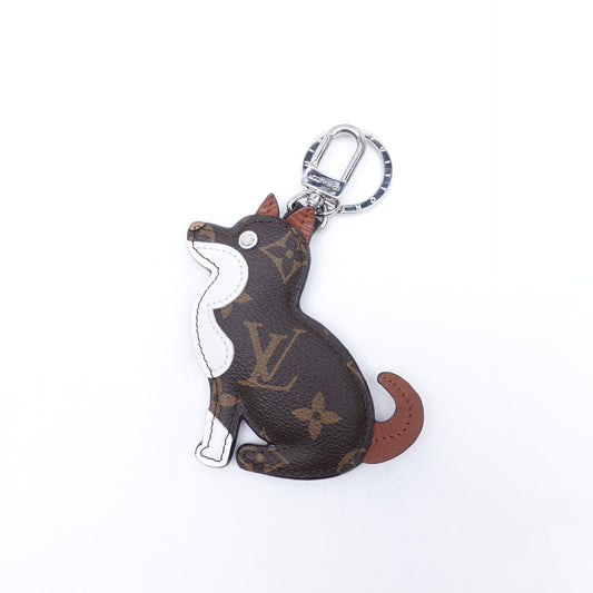 Pre-owned Louis Vuitton Monogram Dog Coated Canvas Bag Charm