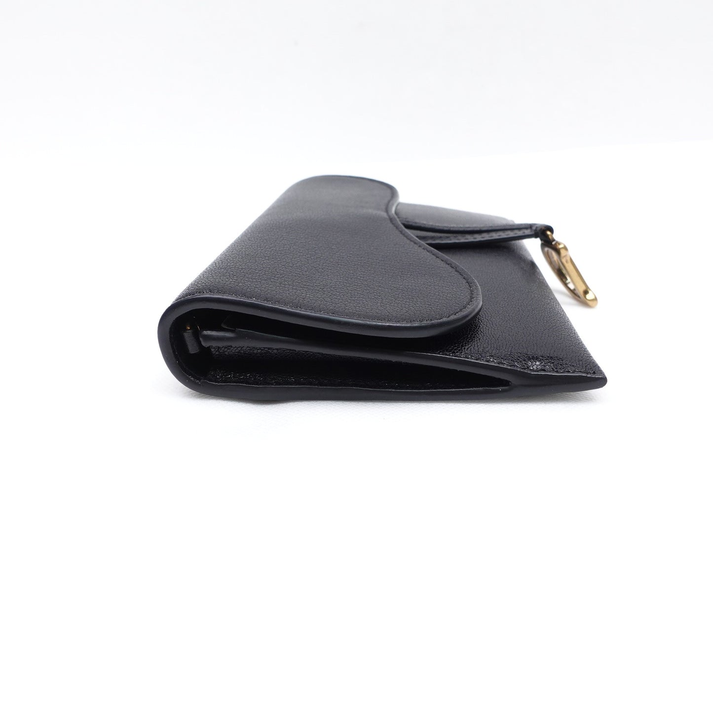 Pre-owned Christian Dior Saddle Black Calfskin Shoulder Bag