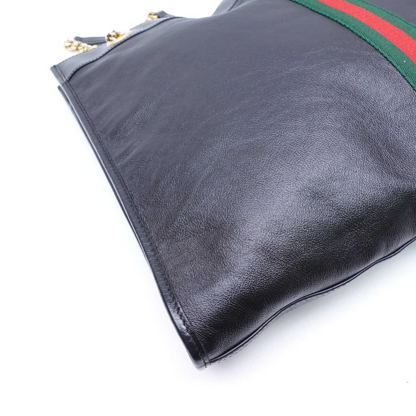 Pre-owned Gucci Rajah Black Calfskin Tote Bag