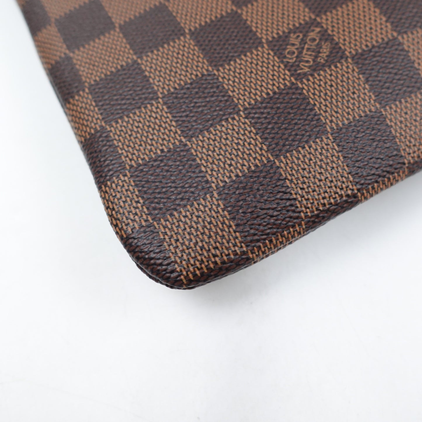Pre-owned Louis Vuiiton Daily Damier Ebene Coated Canvas Clutch