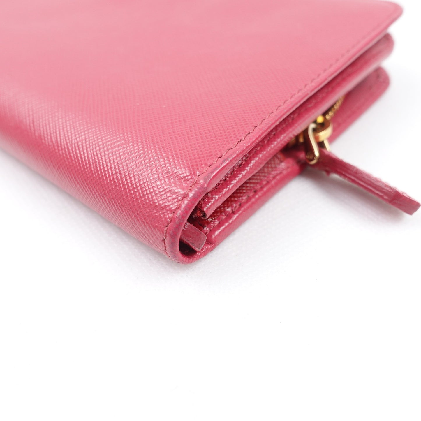 Pre-owned Prada PInk Calfskin Wallet T10314129