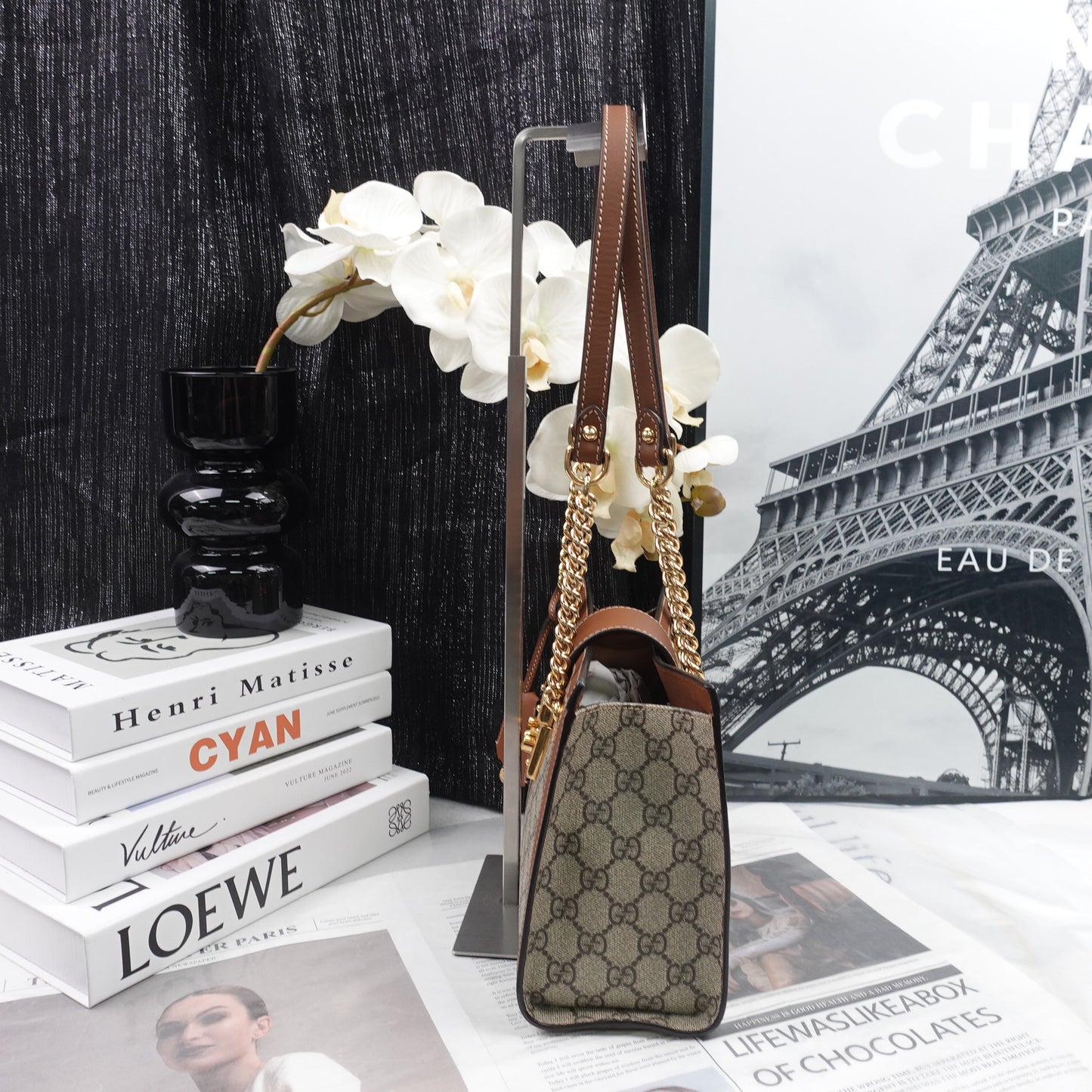 Pre-owned Gucci Padlock Monogram Coated Canvas Shoulder Bag