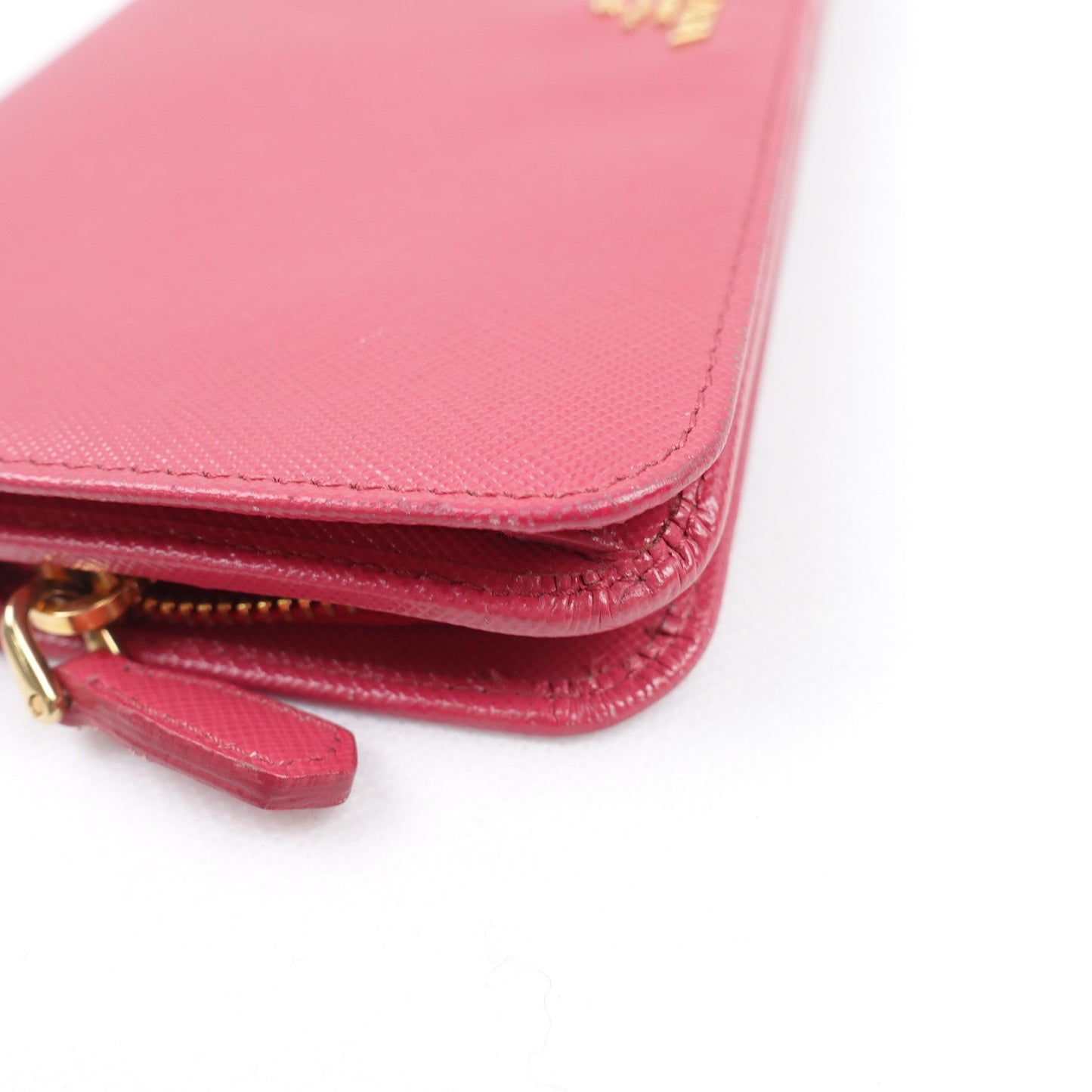 Pre-owned Prada PInk Calfskin Wallet T10314129