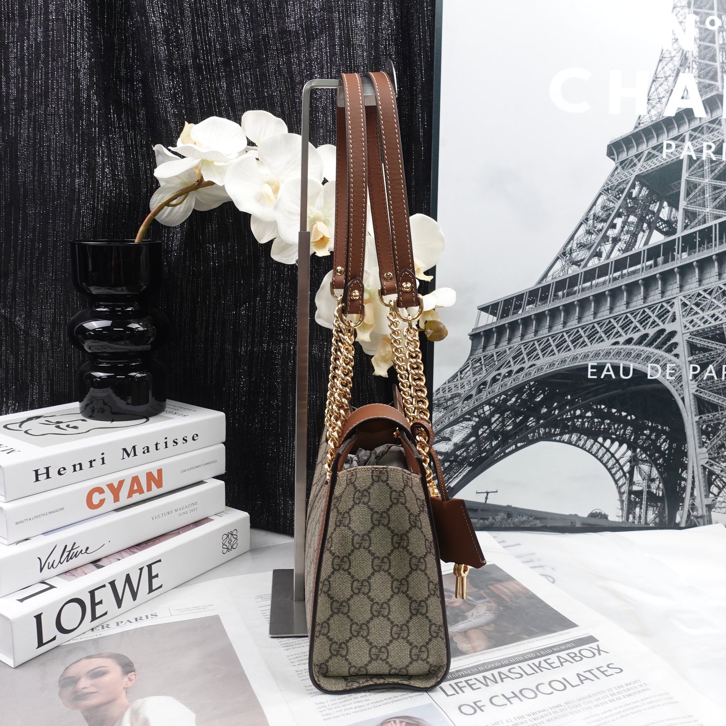 Pre-owned Gucci Padlock Monogram Coated Canvas Shoulder Bag