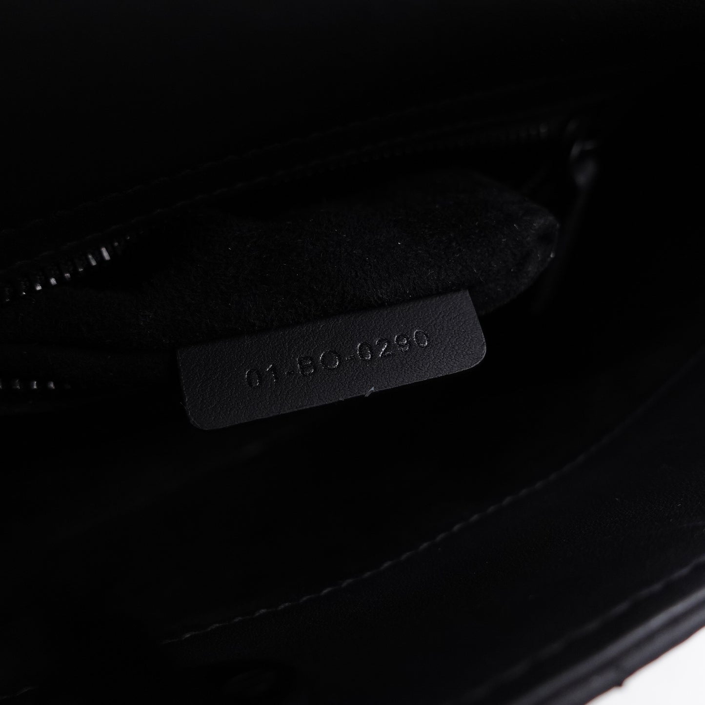 Pre-owned Dior Lady Mini Matte Black Calfskin Crossbody Bag