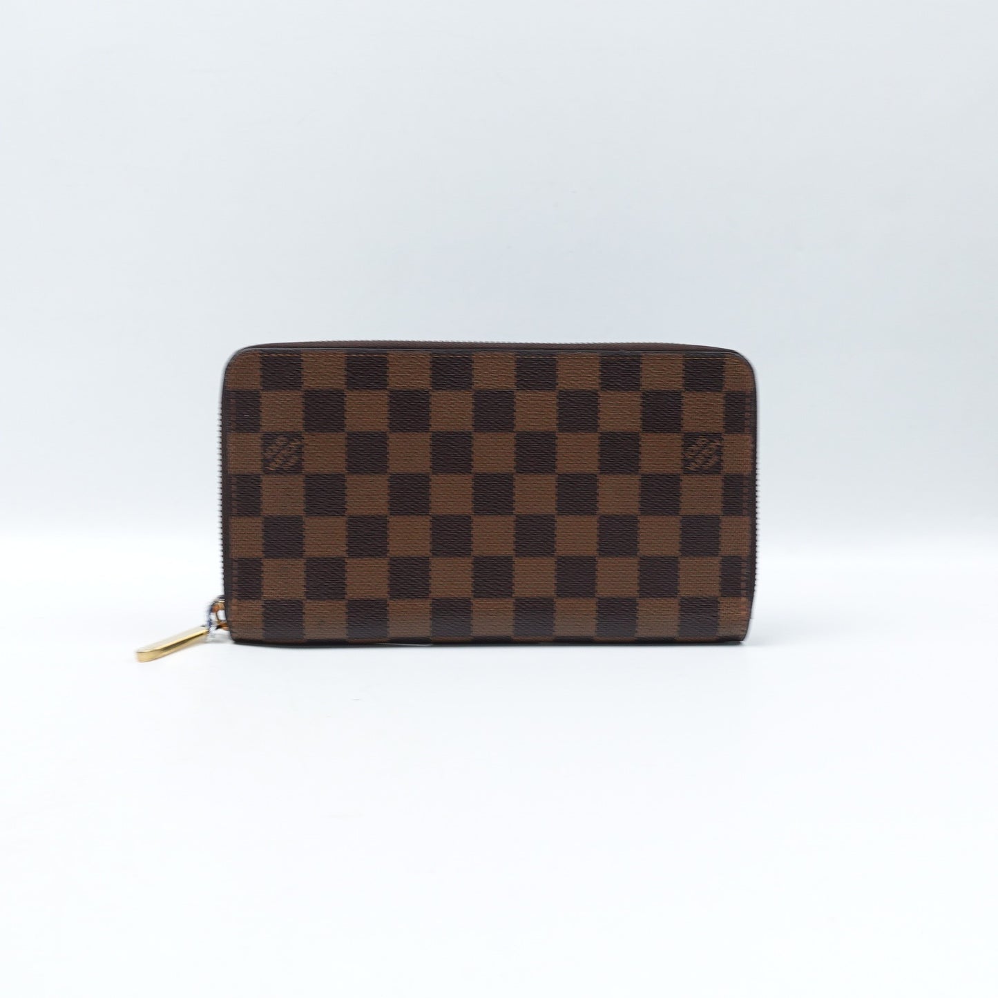 Pre-owned Louis Vuitton Zippy Damier Ebene Coated Canvas Wallet T10312861