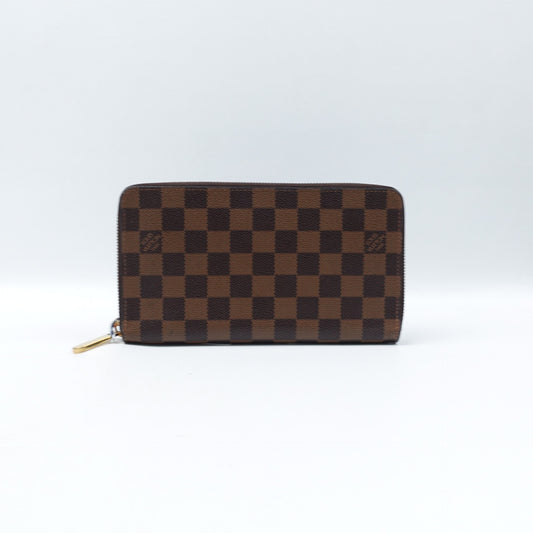 Pre-owned Louis Vuitton Zippy Damier Ebene Coated Canvas Wallet T10312861