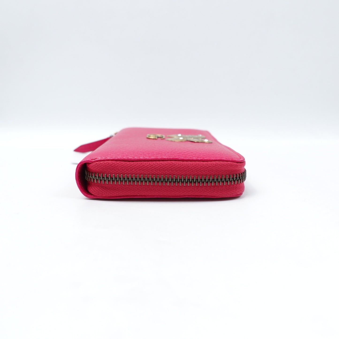 Pre-owned Gucci Pink Calfskin Long Wallet
