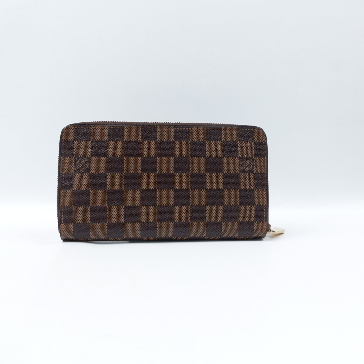 Pre-owned Louis Vuitton Zippy Damier Ebene Coated Canvas Wallet T10312861