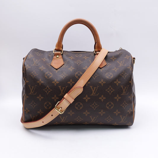 Pre-owned Louis Vuitton Speedy Bandoulière 30 Monogram Coated Canvas Shoulder Bag