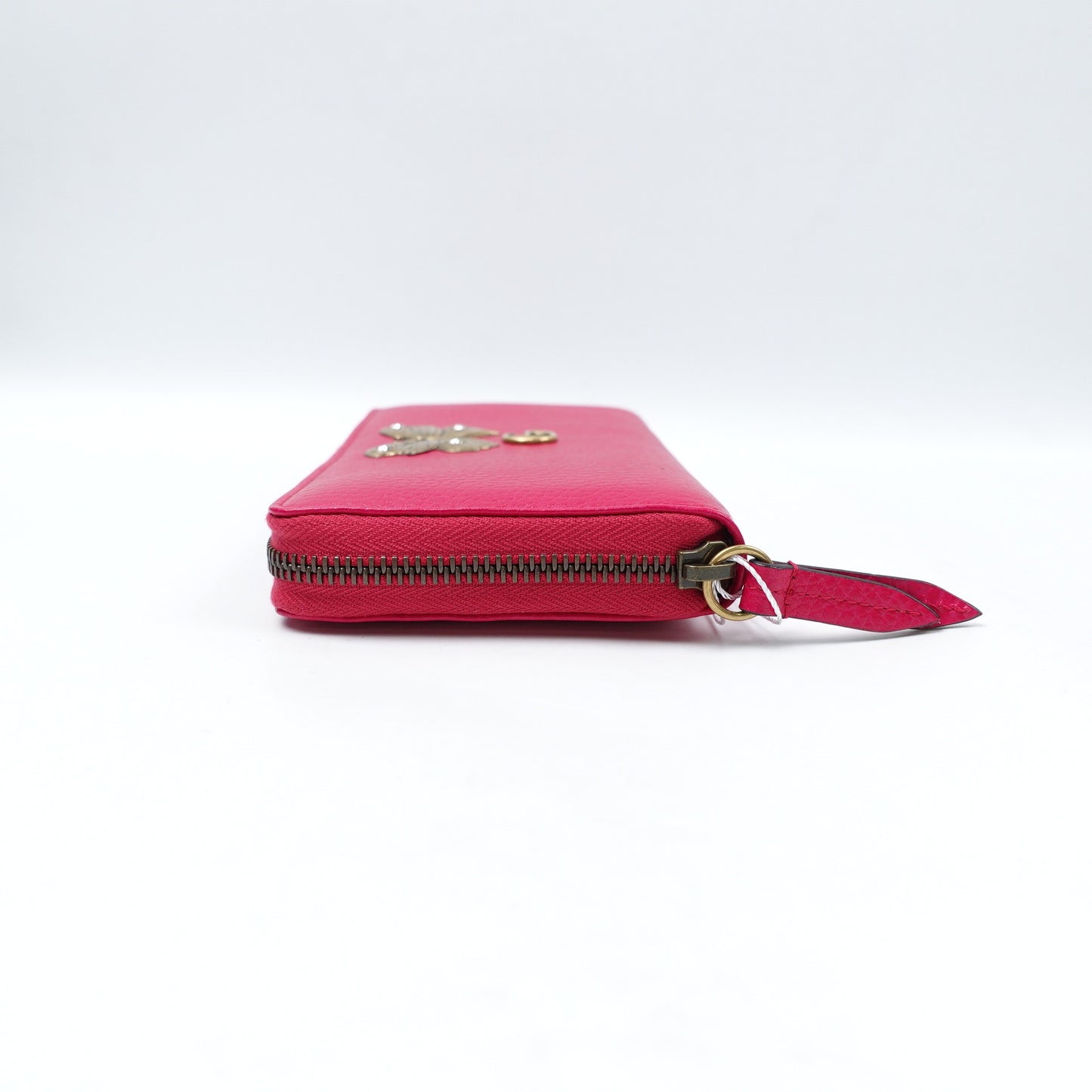 Pre-owned Gucci Pink Calfskin Long Wallet