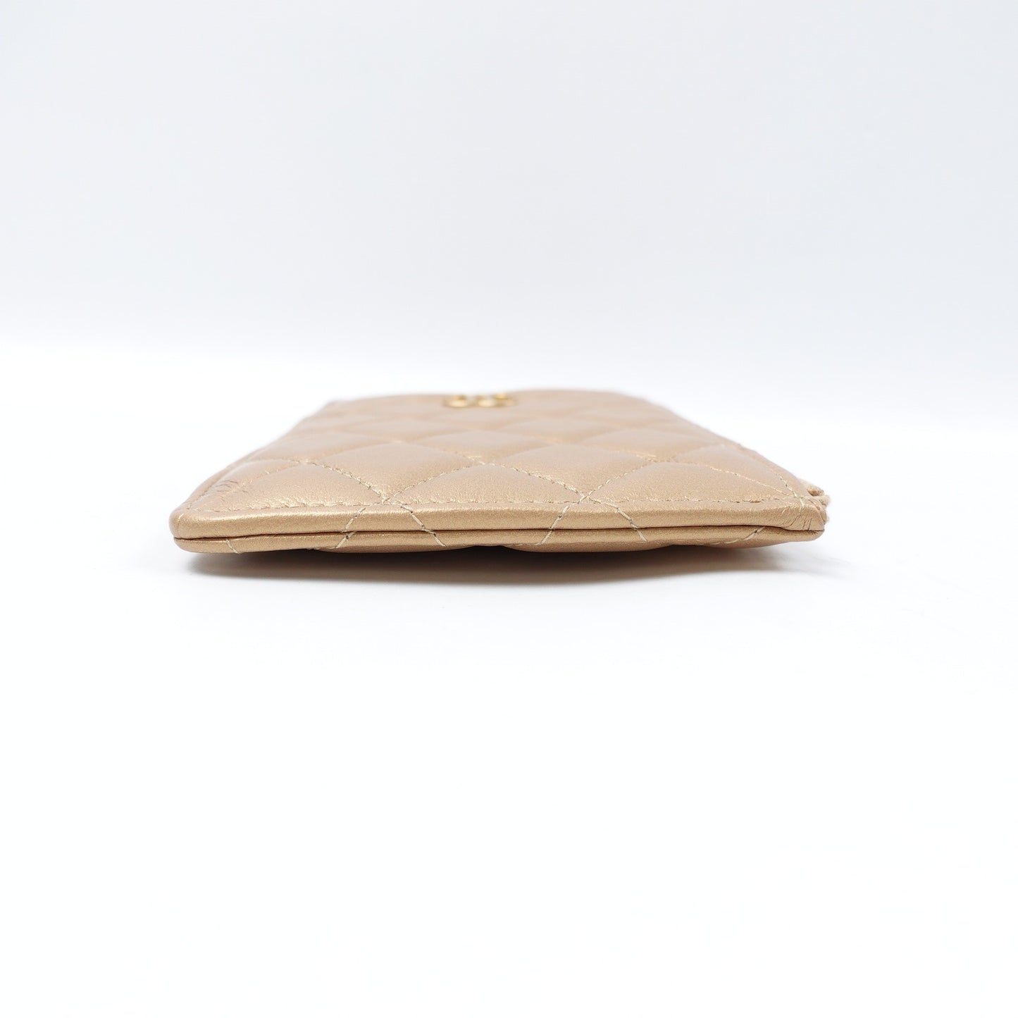 Pre-owned Chanel Gold Lambskin Long Wallet
