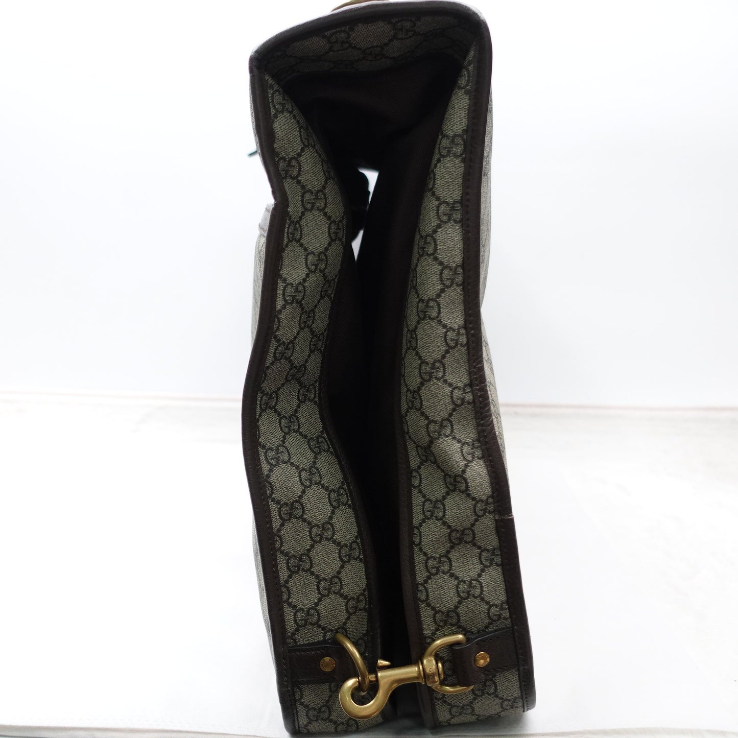 Pre-owned Gucci Monogram Coated Canvas Travel Bag