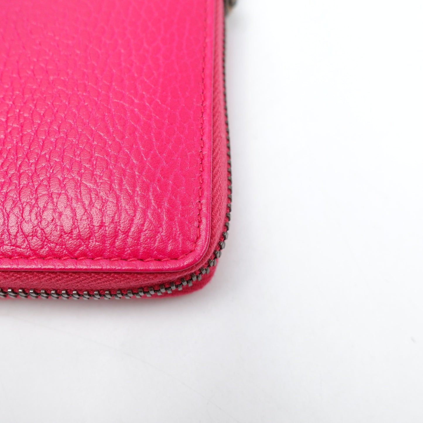 Pre-owned Gucci Pink Calfskin Long Wallet