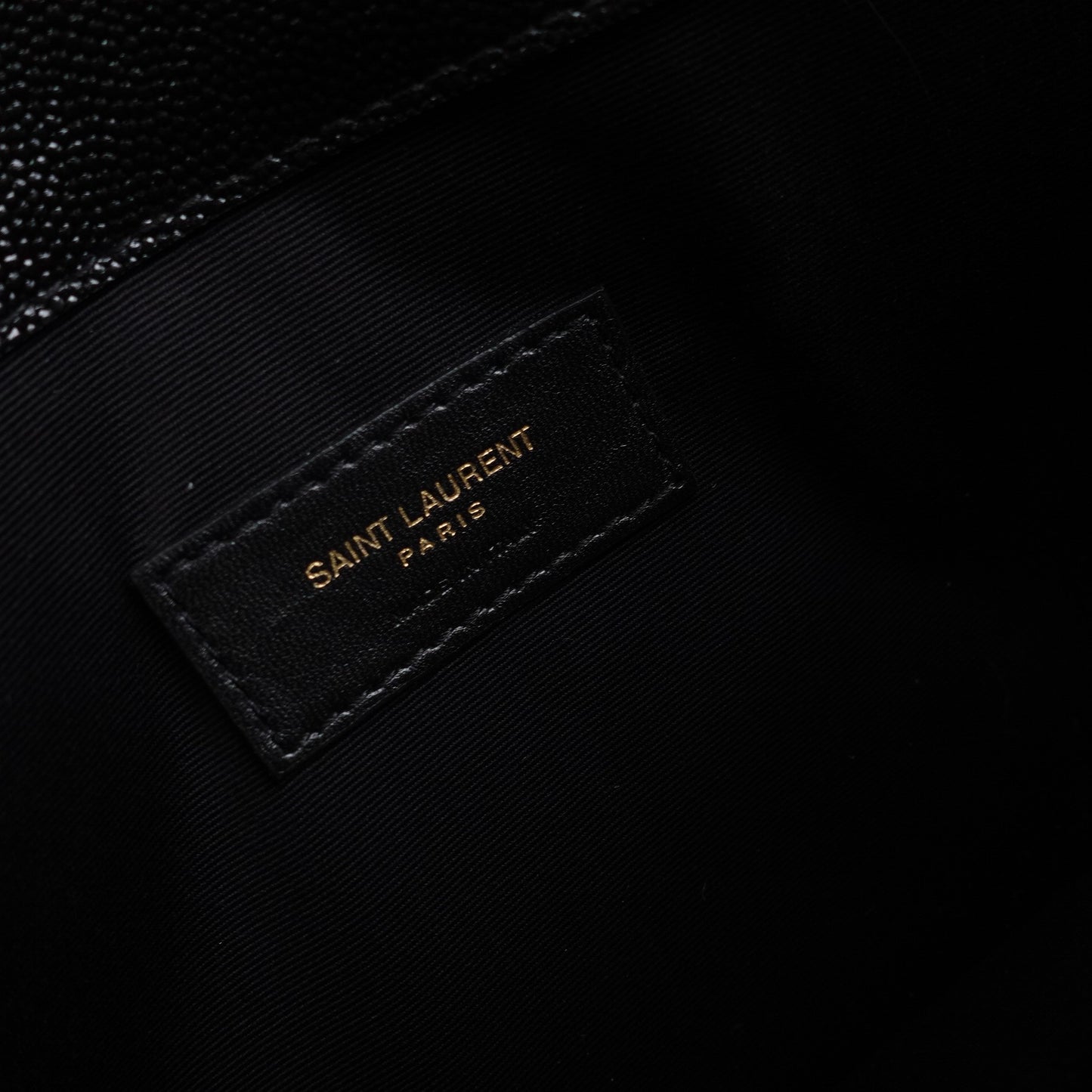 Pre-owned Saint Laurent Cassandra Black Calfskin Clutch