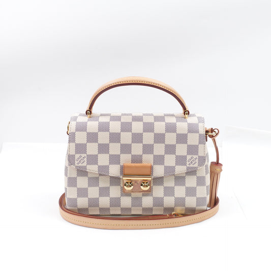 Pre-owned Louis Vuitton Croisette Damier Azur Coated Canvas Shoulder Bag T10311238