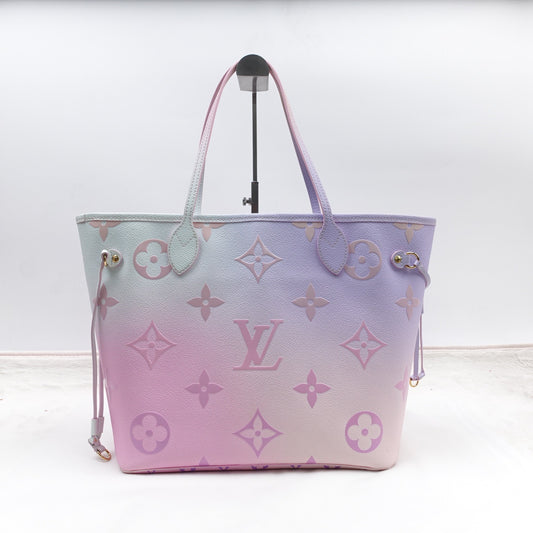 Pre-owned Louis Vuitton Neverfull Gradient Multicolor Calfskin Tote Bag