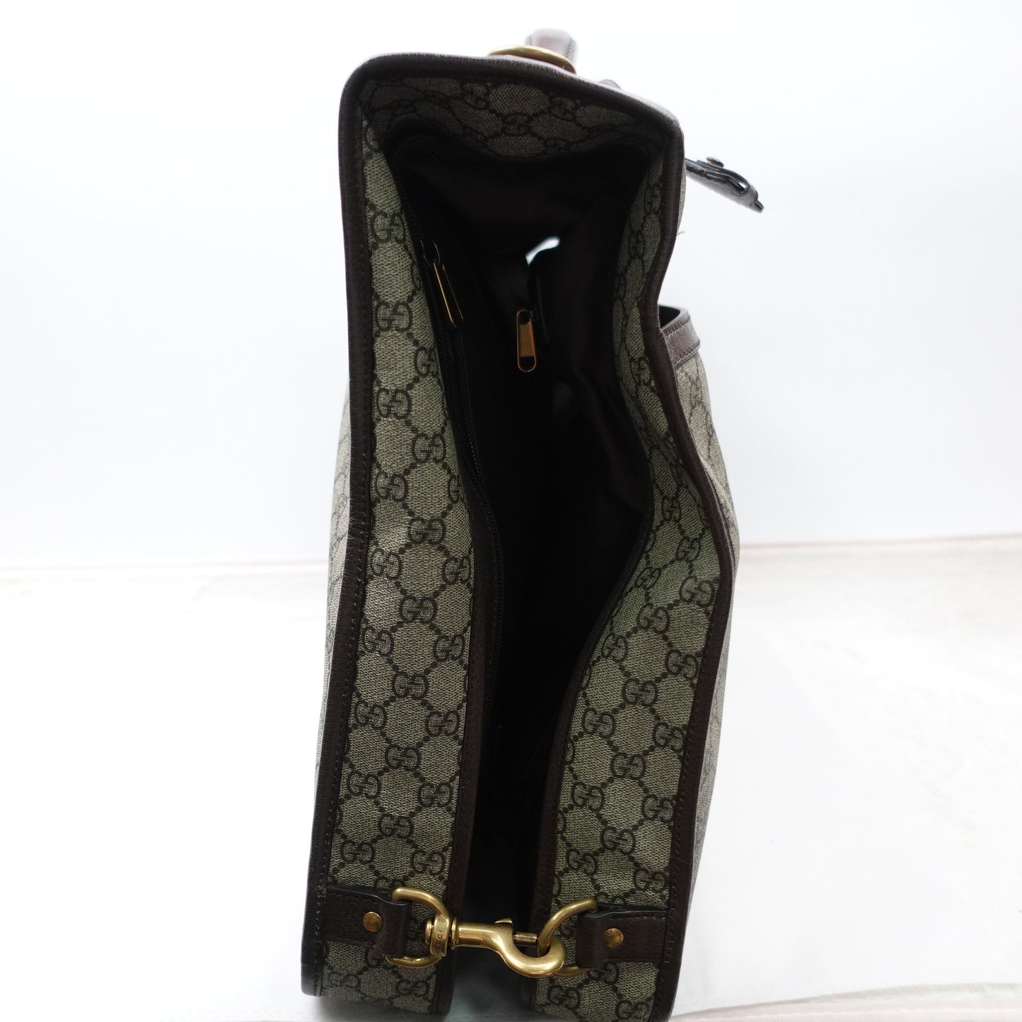 Pre-owned Gucci Monogram Coated Canvas Travel Bag