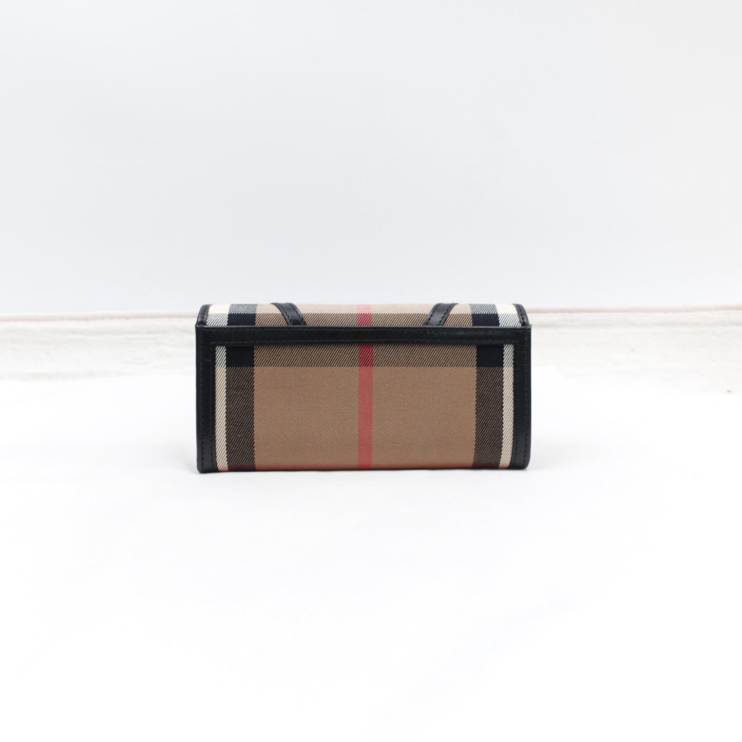 Pre-owned Burberry Black Canvas Long Wallet