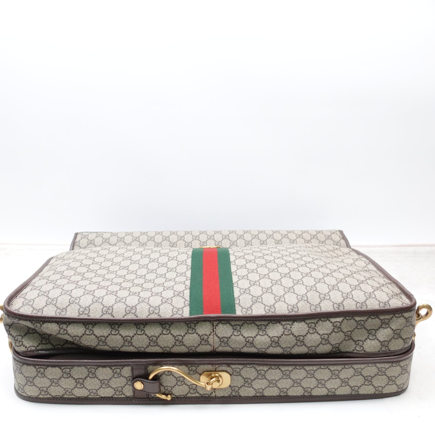 Pre-owned Gucci Monogram Coated Canvas Travel Bag