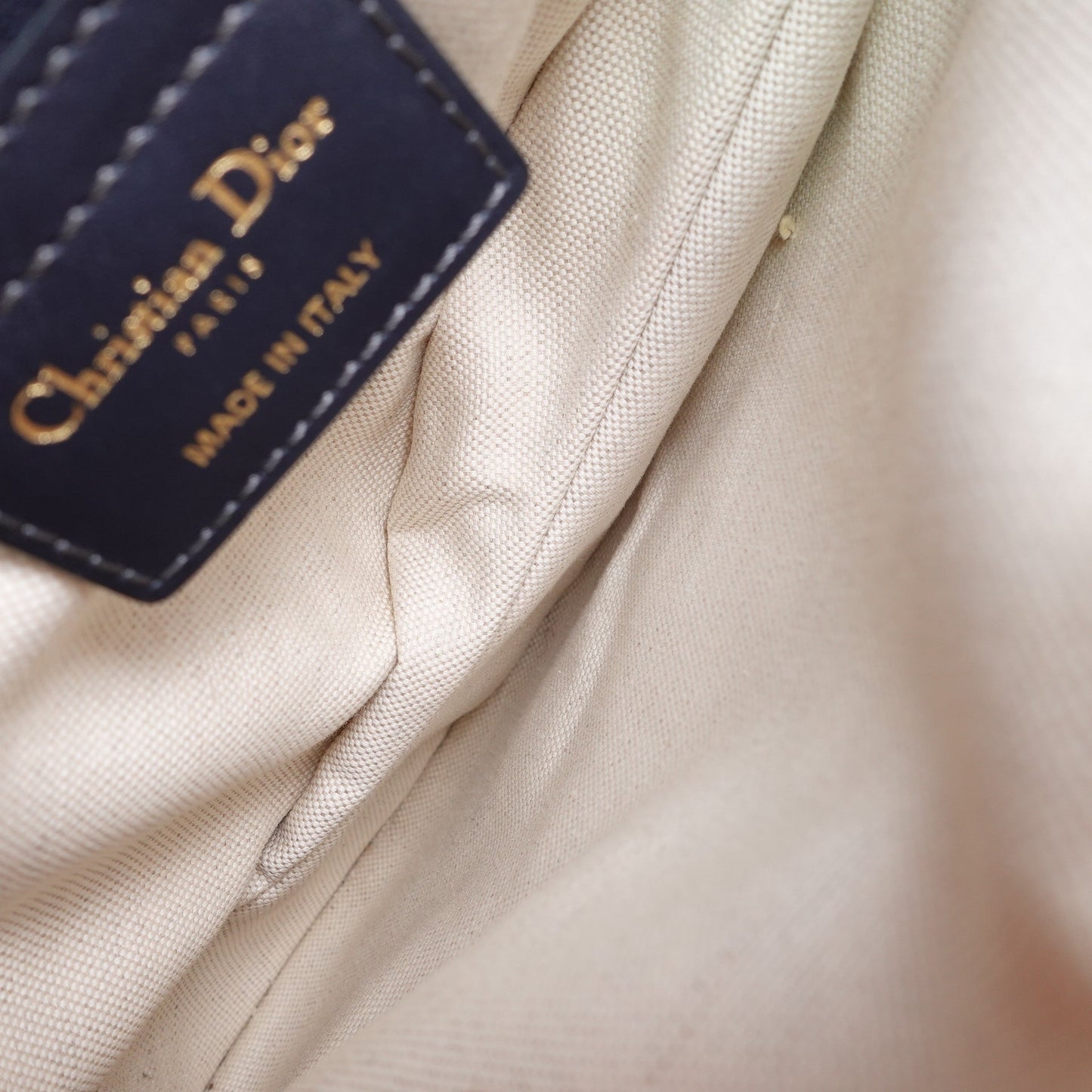 Pre-owned Dior Saddle Medium Blue Canvas Shoulder Bag