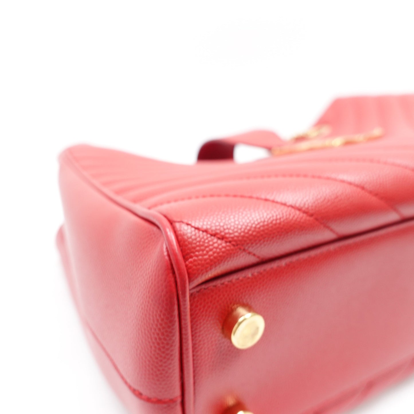Pre-owned Saint Laurent Red Calfskin Tote Bag