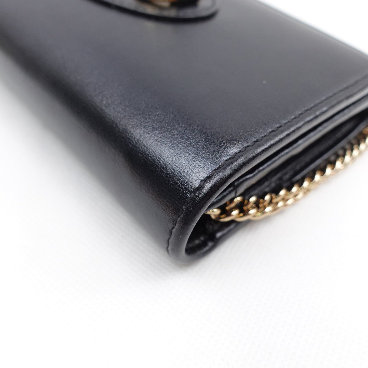 Pre-owned Gucci Horsebit 1955 WOC Black Calfskin Shoulder Bag