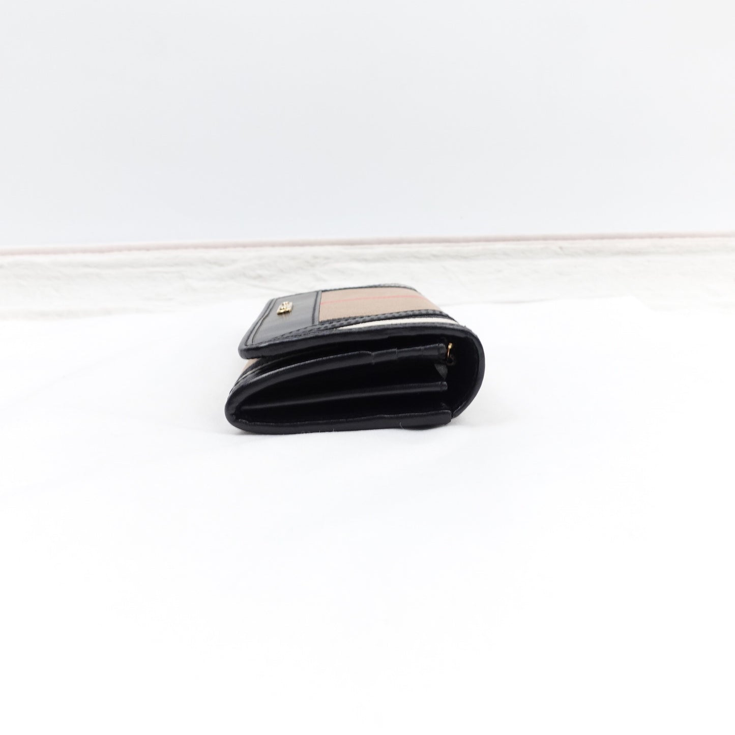 Pre-owned Burberry Black Canvas Long Wallet