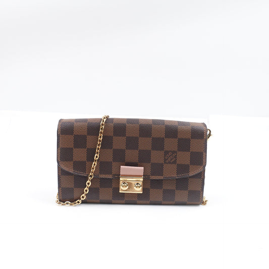 Pre-owned Louis Vuitton Croisette Damier Ebene Coated Canvas Shoulder Bag