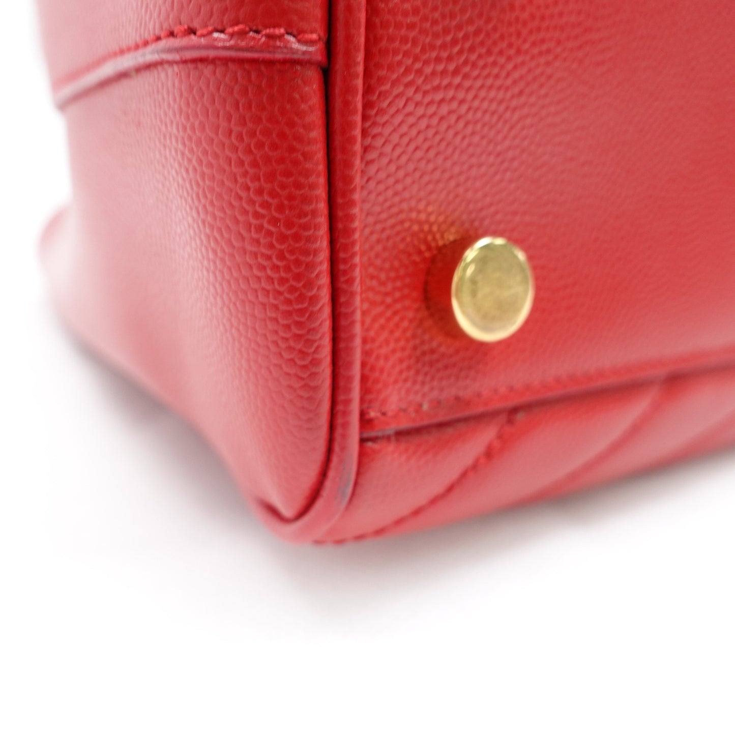 Pre-owned Saint Laurent Red Calfskin Tote Bag