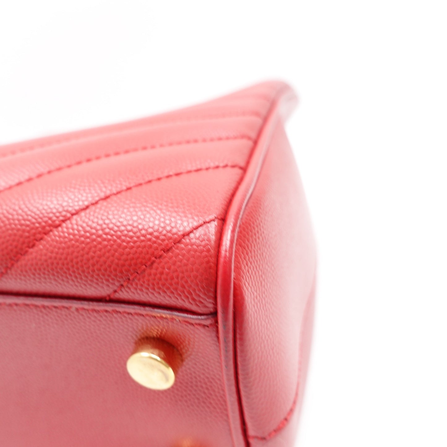 Pre-owned Saint Laurent Red Calfskin Tote Bag