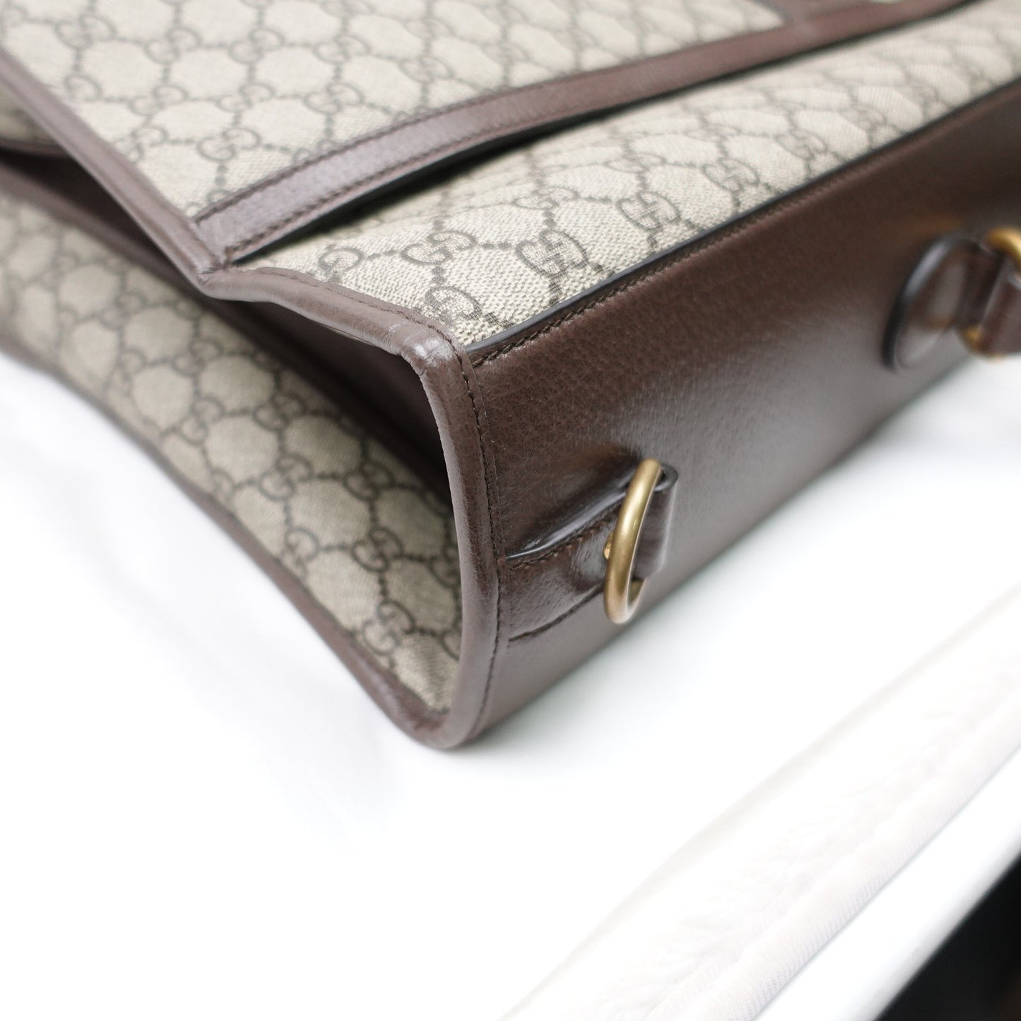 Pre-owned Gucci Monogram Coated Canvas Travel Bag