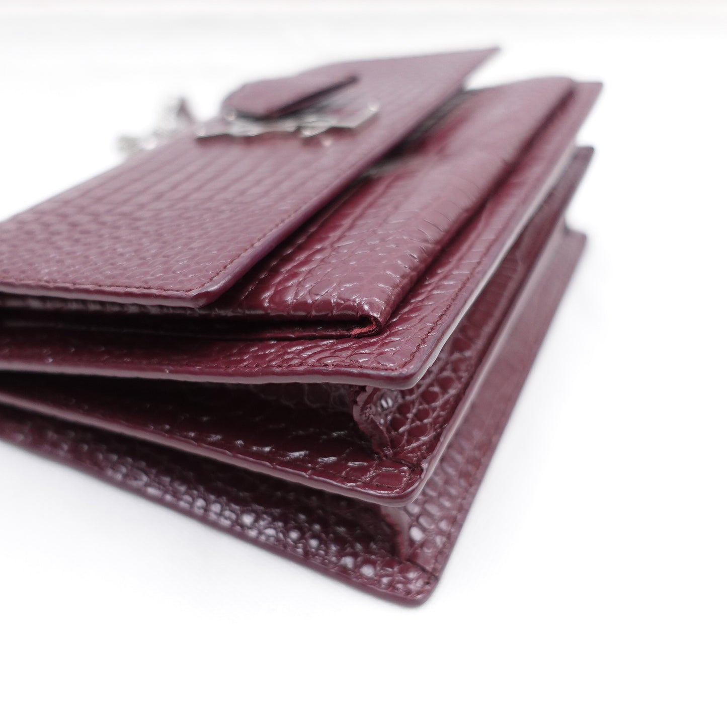 Pre-Owned YSL Sunset Red Leather Shoulder Bag