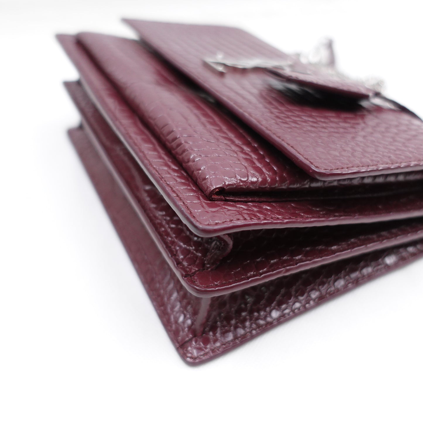 Pre-Owned YSL Sunset Red Leather Shoulder Bag