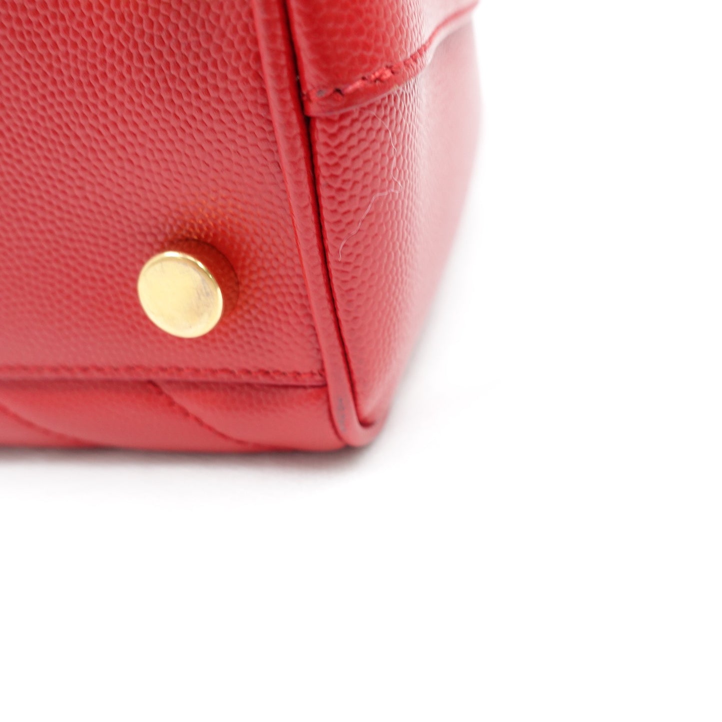 Pre-owned Saint Laurent Red Calfskin Tote Bag