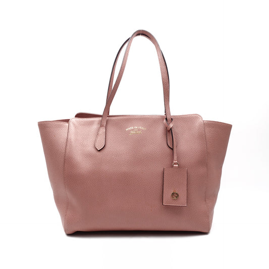 Pre-owned Gucci Swing Pink Calfskin Tote Bag