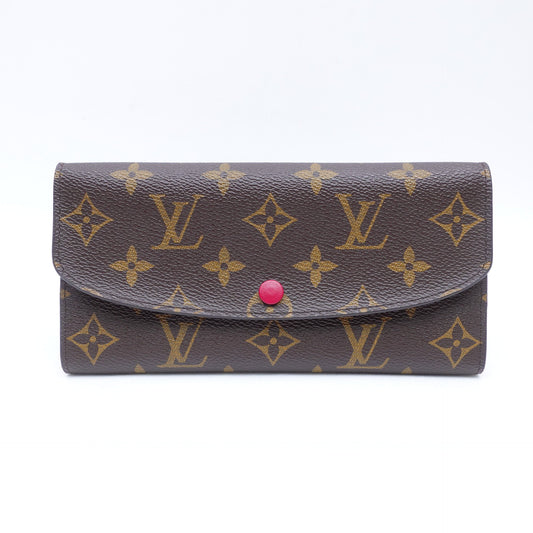 Pre-owned Louis Vuitton Emilie Monogram Coated Canvas Long Wallet