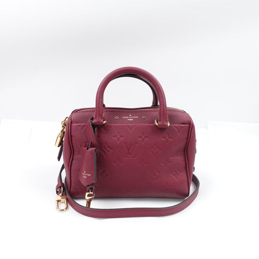 Pre-owned Louis Vuitton Speedy 20 Red Calfskin Shoulder Bag