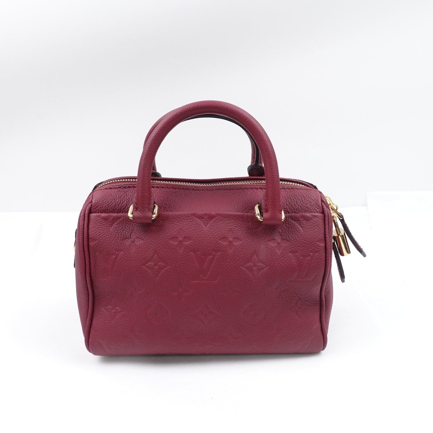 Pre-owned Louis Vuitton Speedy 20 Red Calfskin Shoulder Bag