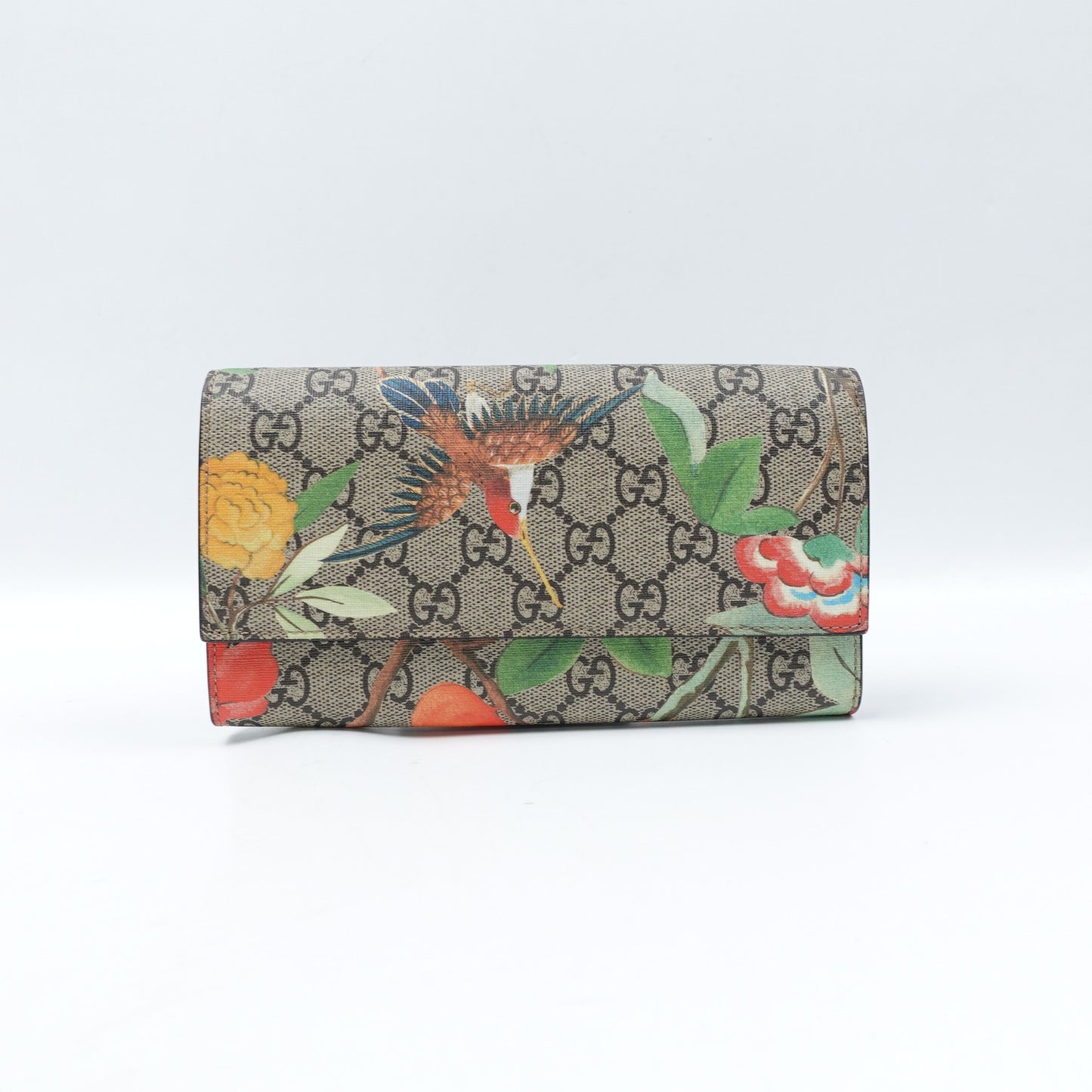 Pre-owned Gucci Brown Coated Canvas Long Wallet