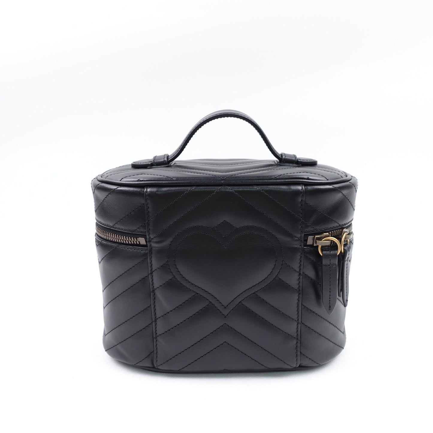 Pre-owned Gucci GG Marmont Black Calfskin Hand Bag