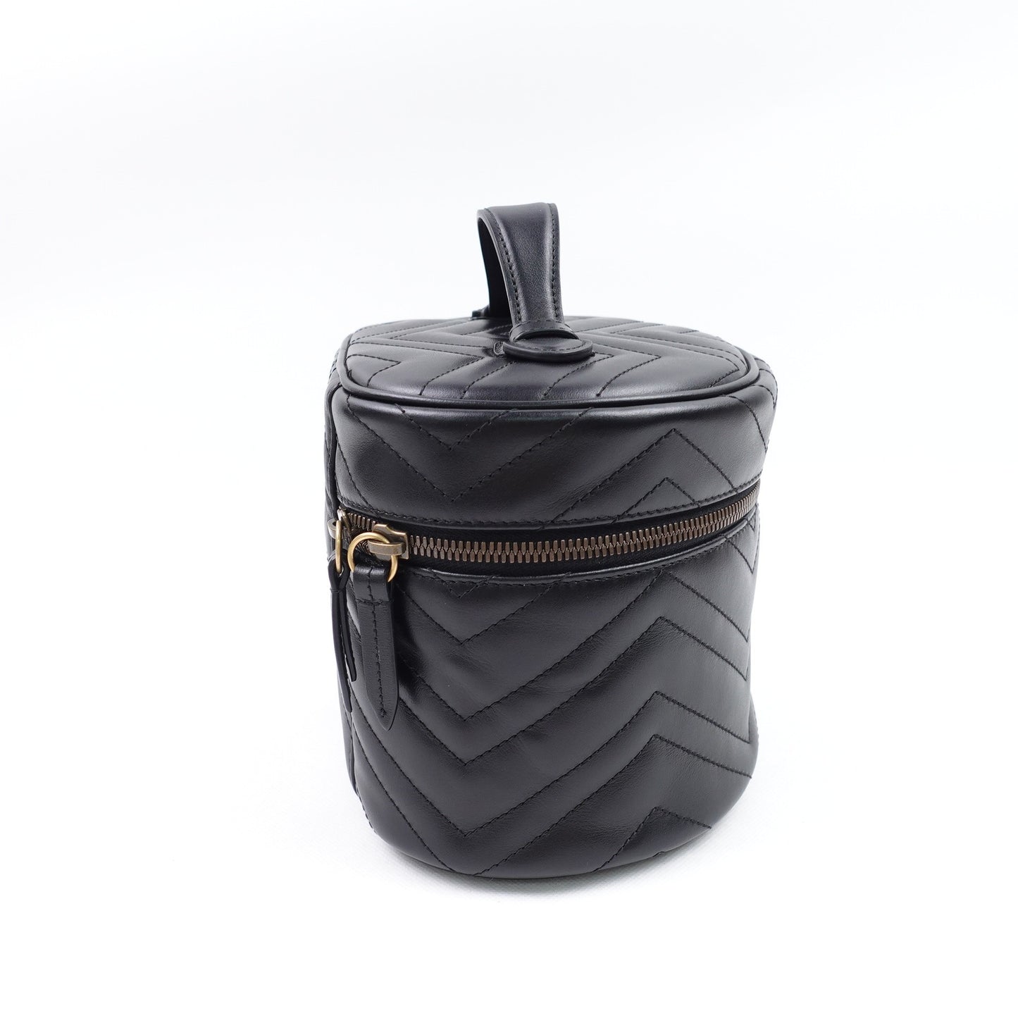 Pre-owned Gucci GG Marmont Black Calfskin Hand Bag