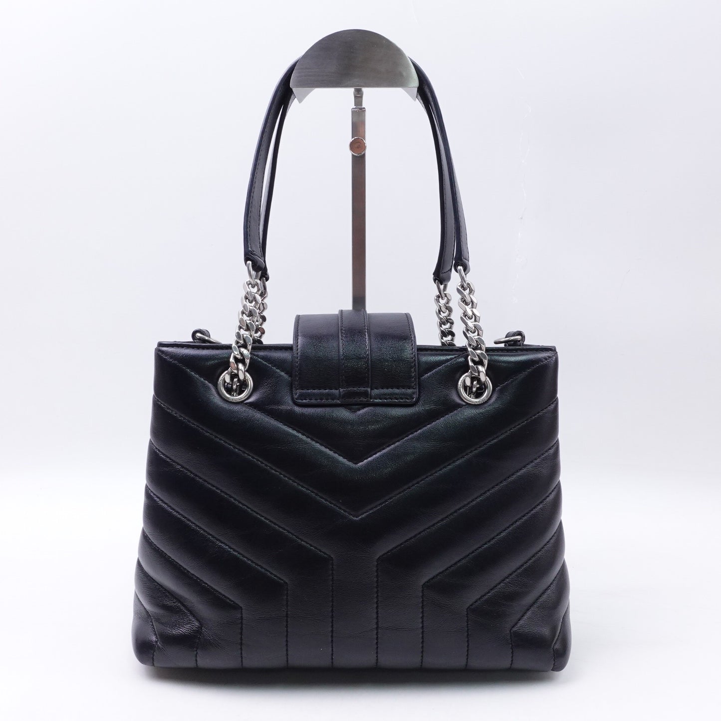 Pre-owned Saint Laurent Loulou Black Calfskin Shoulder Bag