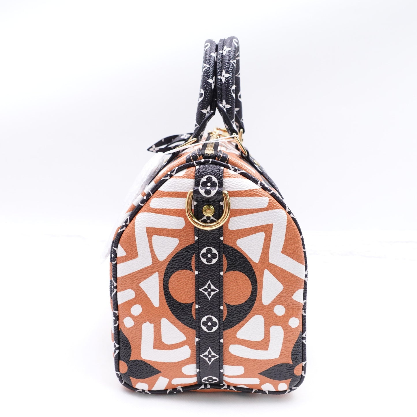 Pre-owned Louis Vuitton Speedy 25 White&Brown Coated Canvas Shoulder Bag