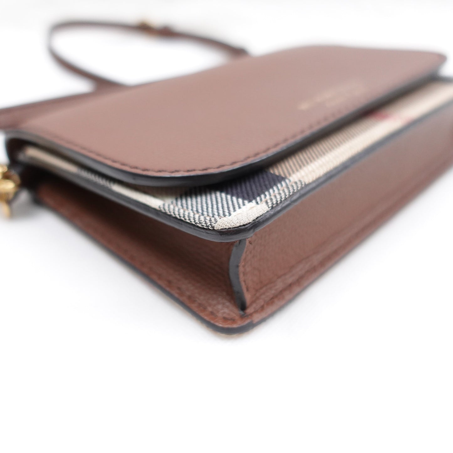 Pre-owned Burberry Brown Calfskin Shoulder Bag T10294059