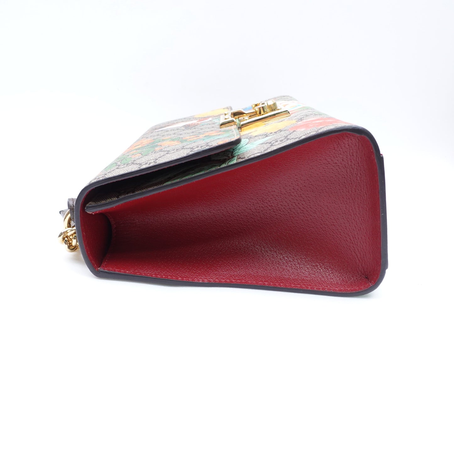 Pre-owned Gucci Padlock Multicolor Coated Canvas Shoulder Bag