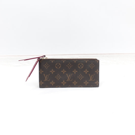 Pre-owned Louis Vuitton Adele Monogram Coated Canvas Long Wallet