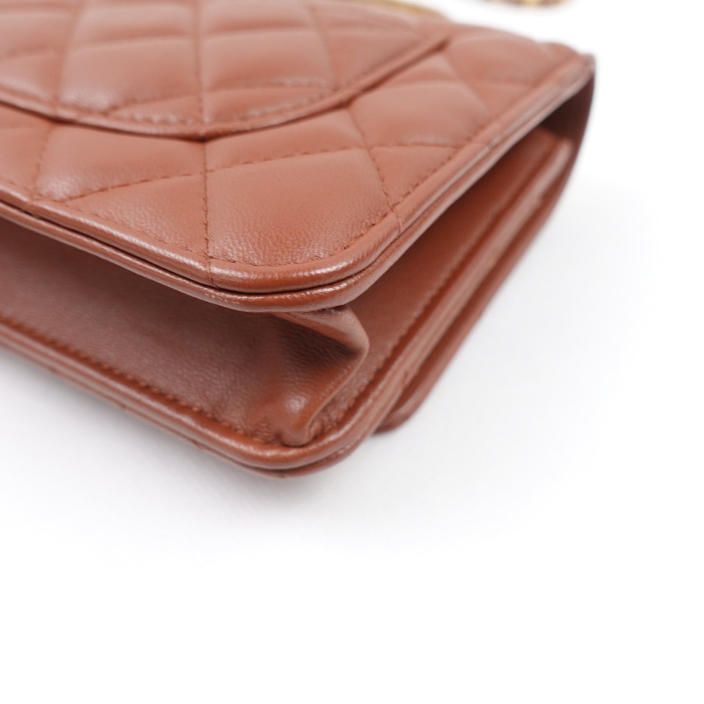 Pre-owned Chanel Brown Lambskin Shoulder Bag